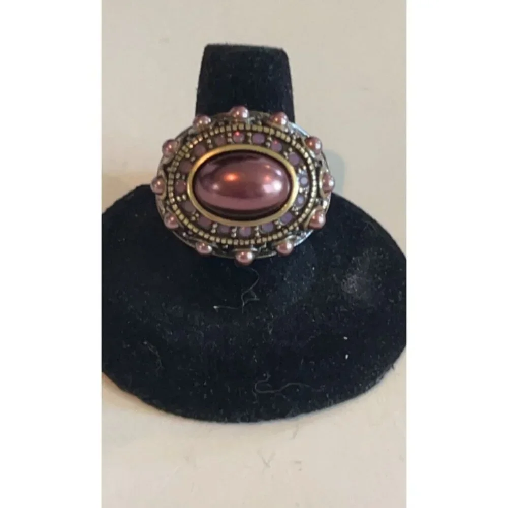Heidi Daus 3pc: Pearl Rhinestone Beaded Statement Necklace,  Long Pearl Strand &